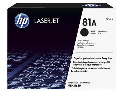 HP CF281A (81A) Black Original Toner - M605 / M606 - 1