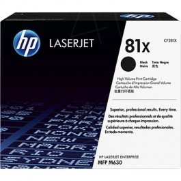 HP CF281X (81X) Black Original Toner Hıgh Capacity - M605 / M606 - 1