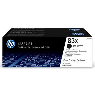 HP CF283XD (83X) Dual Pack Black Original Toner High Capacity - M201dw / M225dn 