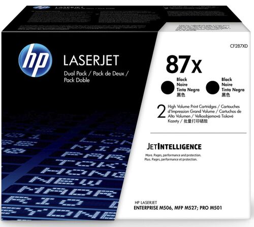 HP CF287XD (87X) 2'li Paket Siyah Orjinal Toner Yüksek Kapasite - M501 / M506 (T12921) - 1