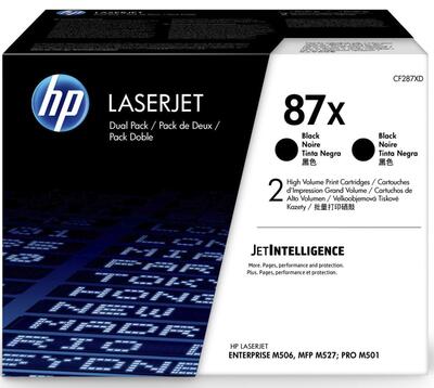 HP CF287XD (87X) Dual Pack Black Original Toner High Capacity - M501 / M506 