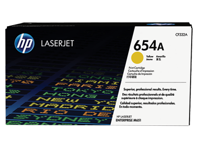 HP CF332A (654A) Yellow Original Toner - LaserJet M651 - 1