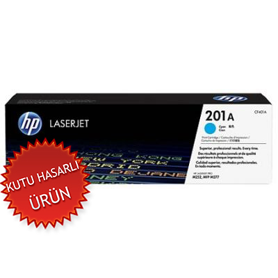 HP CF401A (201A) Cyan Original Toner - M252dw / M277dw (Damaged Box)