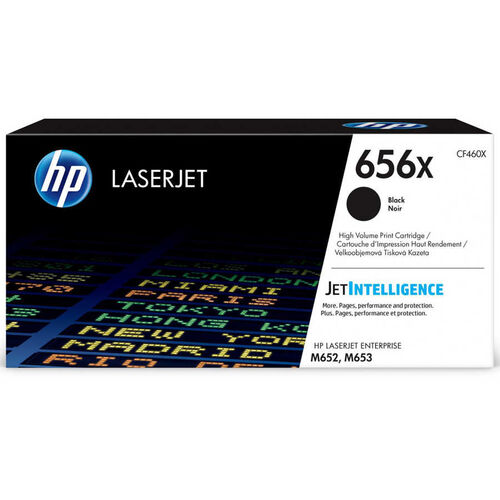 HP CF460X (656X) Black Original Toner High Capacity - Laserjet M652dn / M653dn 