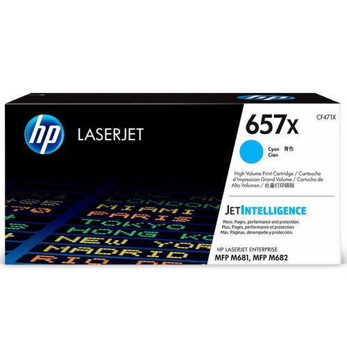 HP CF471X (657X) Cyan Original Toner - LaserJet M681dh / M681f