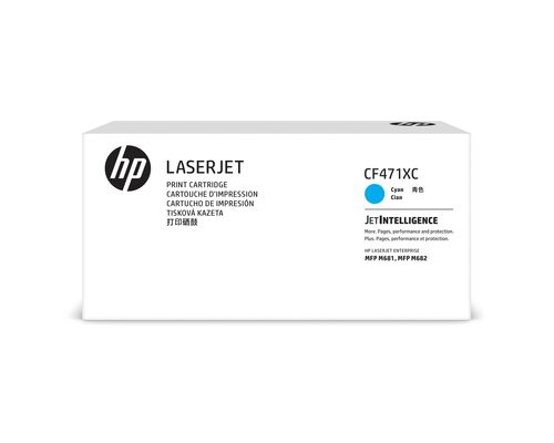 HP CF471XC (657X) Cyan Original Toner - LaserJet M681dh / M681f - 1