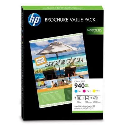 HP CG898AE (940XL) Color Pack Cartridge + Photo Paper - Pro 8000 / 8500 - 1