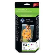 HP CG927EE (364) 3Pk Original Cartridge + 100 Photo Paper - C5380 / C6380 - 2