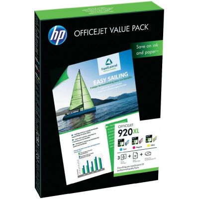 HP CH081AE (920XL) Color Pack Cartridge + 50 Photo Paper Hıgh Capacity - HP 6000 / 6500 - 1