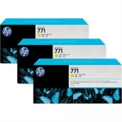 HP CR253A (771) 3Pk Yellow Original Cartridge - DesignJet Z6200 