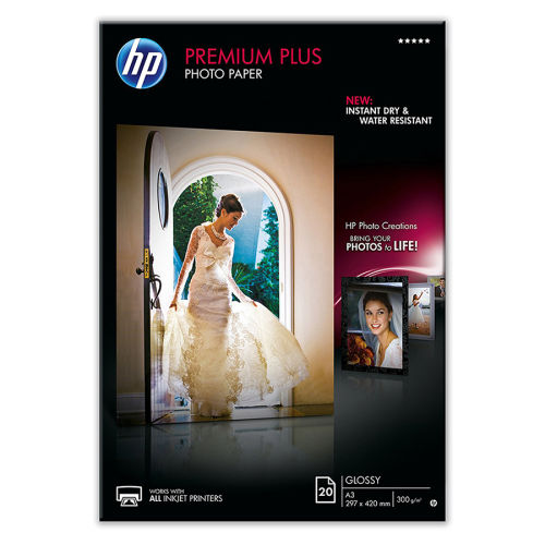 HP CR675A Premium Plus Parlak Fotoğraf Kağıdı, 20 yaprak/A3/297 x 420 mm (T7636) - 1