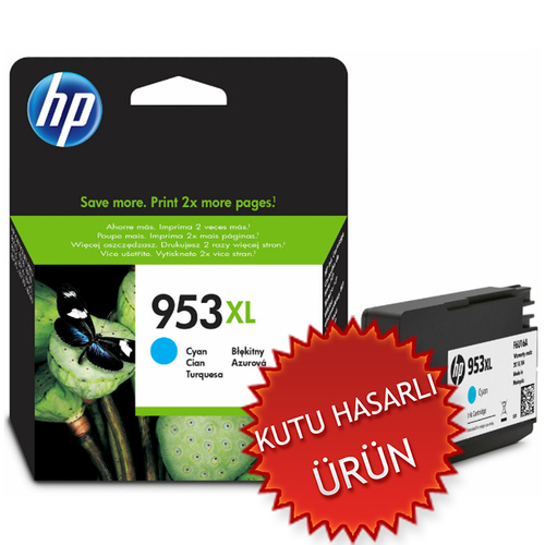 HP F6U16AE (953XL) Cyan Original Cartridge High Yield - OfficeJet Pro 7720 (Damaged Box) - 1