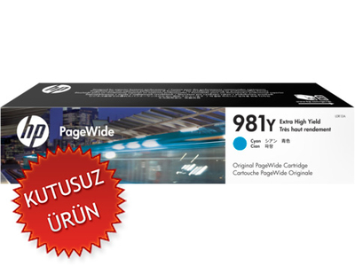 HP - HP L0R13A (981Y) Mavi Orjinal Kartuş - PageWide 556dn / MFP586z (U)