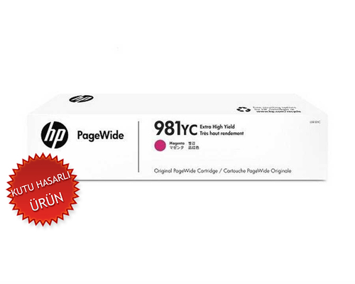 HP L0R18YC (981YC) Kırmızı Orjinal Kartuş Ekstra Yüksek Kapasite - PageWide 556dn / MFP 586z (C) - 1