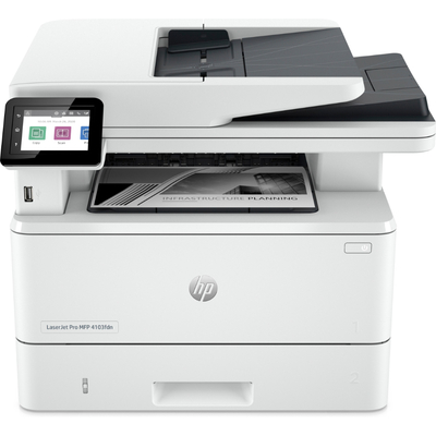 HP LaserJet Pro 4103FDN (2Z628A) Scanner + Copier Mono Multifunction Laser Printer - 1