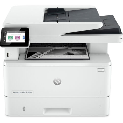 HP LaserJet Pro 4103FDN (2Z628A) Tarayıcı + Fotokopi Mono Çok Fonksiyonlu Lazer Yazıcı (C) - 1