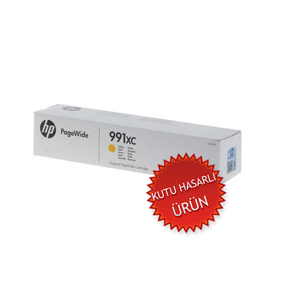 HP - HP M0K25XC (991XC) Yellow Original Cartridge - PageWide Pro 750dw / MFP 772dn (Damaged Box)