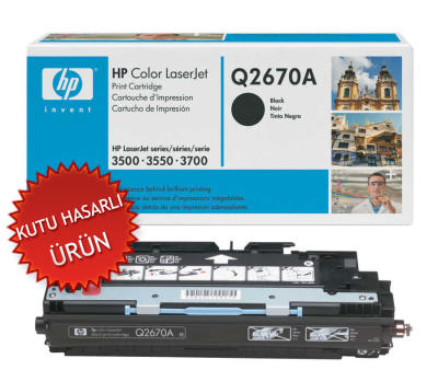 HP Q2670A (308A) Black Original Toner - LaserJet 3700 (Damaged Box) 