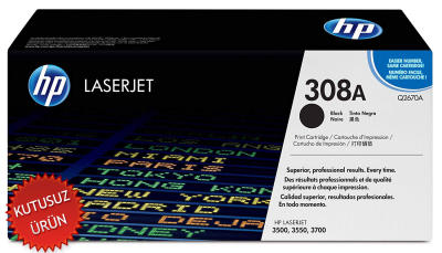 HP Q2670A (308A) Black Original Toner - LaserJet 3700 (Without Box) 