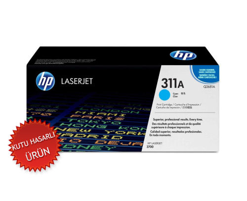 HP Q2681A (311A) Cyan Original Toner - LaserJet 3700 (Damaged Box)