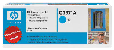 HP Q3971A (123A) Cyan Original Toner - LaserJet 2550 (Damaged Box) 