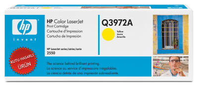 HP Q3972A (123A) Yellow Original Toner - LaserJet 2550 (Damaged Box) 