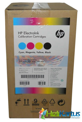 HP - HP Q5390 ElectroInk Orjinal Indigo Mürekkebi (4lü Paket) Digital Press 3000, 4000, 5000 (T10570)