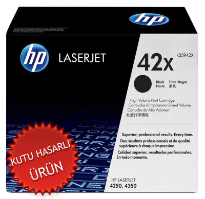 HP Q5942X (42X) Black Original Toner - Laserjet 4250 - Thumbnail