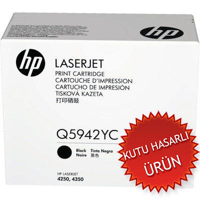 HP Q5942YC Black Original Toner - Laserjet 4250 (Damaged Box) 