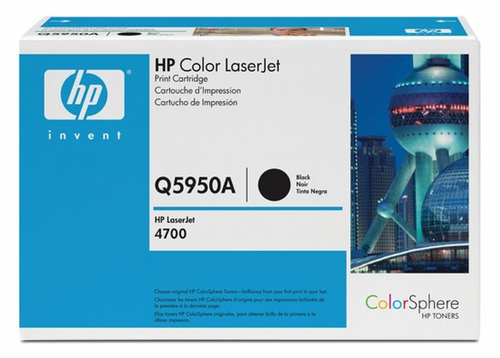 HP Q5950A (643A) Black Original Toner - Laserjet 4700 (B) - 1