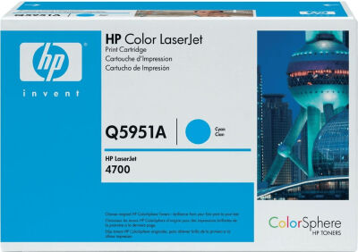 HP Q5951A (643A) Cyan Original Toner - LaserJet 4700 - 2