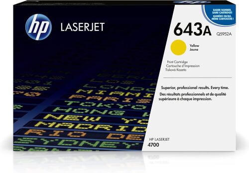 HP Q5952A (643A) Sarı Orjinal Toner - LaserJet 4700 (T10138)