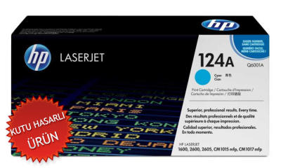 HP Q6001A (124A) Cyan Original Toner - Laserjet 1600 (Damaged Box) 