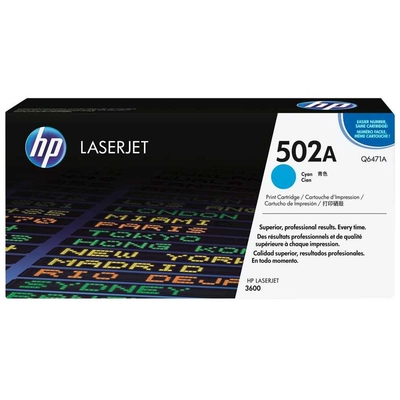 HP Q6471A (502A) Cyan Original Toner - Laserjet 3600 