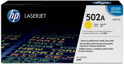 HP Q6472A (502A) Yellow Original Toner - Laserjet 3600 