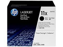 HP Q6511XD (11X) Black Original Toner (Dual Pack) - LaserJet 2410 - 1