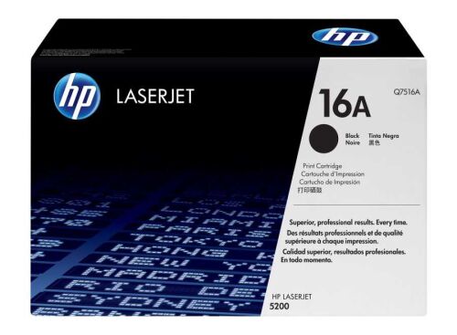 HP Q7516A (16A) Black Original Toner - Laserjet 5200 - 3