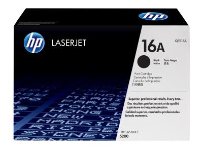 HP Q7516A (16A) Black Original Toner - Laserjet 5200 