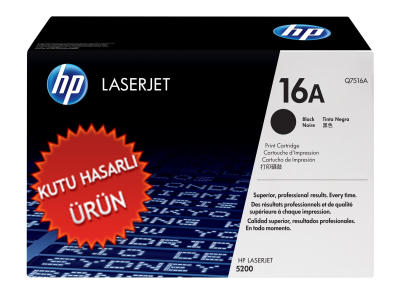 HP - HP Q7516A (16A) Black Original Toner - LaserJet 5200 (Damaged Box)