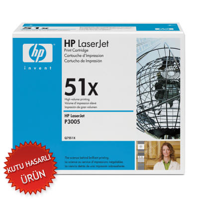 HP Q7551X (51X) Black Original Toner - LaserJet 3005 (Damaged Box) 