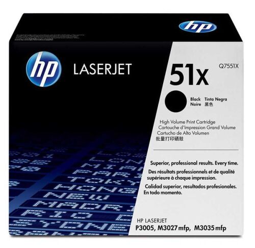 HP Q7551X (51X) Black Original Toner - LaserJet 3005 - 3