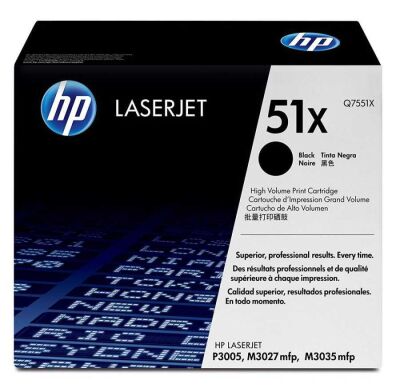 HP Q7551X (51X) Black Original Toner - LaserJet 3005 - 4