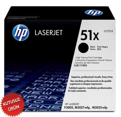 HP Q7551X (51X) Black Original Toner - LaserJet 3005 (Without Box)