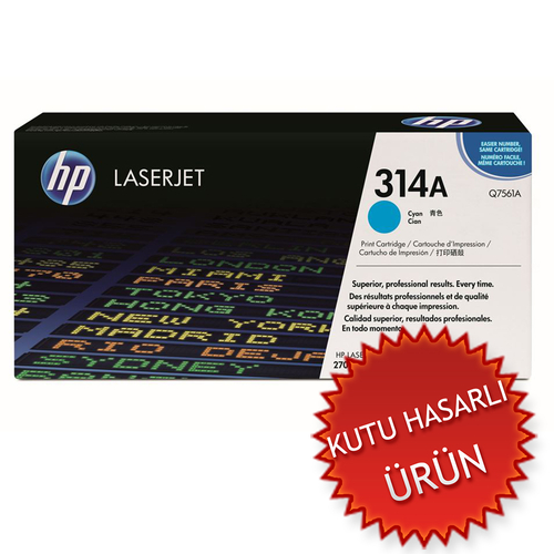 HP Q7561A (314A) Cyan Original Toner - LaserJet 2700 (Damaged Box) - 1