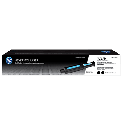 HP W1103AD (103A) Original Toner Twin Pack Neverstop Series Filling Kit Laser 1000a, 1200 