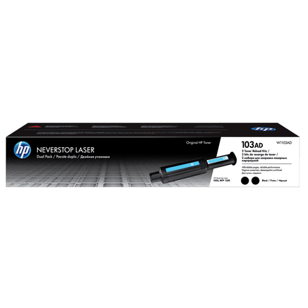 HP W1103AD (103A) Original Toner Twin Pack Neverstop Series Filling Kit Laser 1000a, 1200 - 1