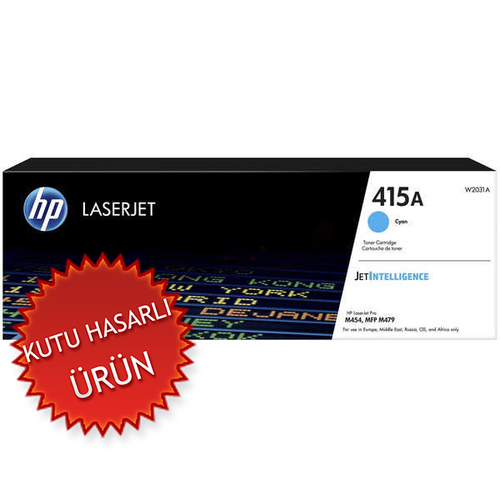 HP W2031A (415A) Cyan Original Toner Cartridge - Laserjet Pro M454 / M479 (Damaged Box)