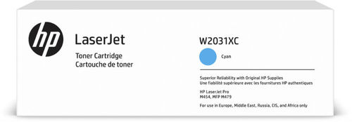 HP W2031XC (415X) Cyan Original Toner High Capacity - Laserjet Pro M454 / M479 - 1