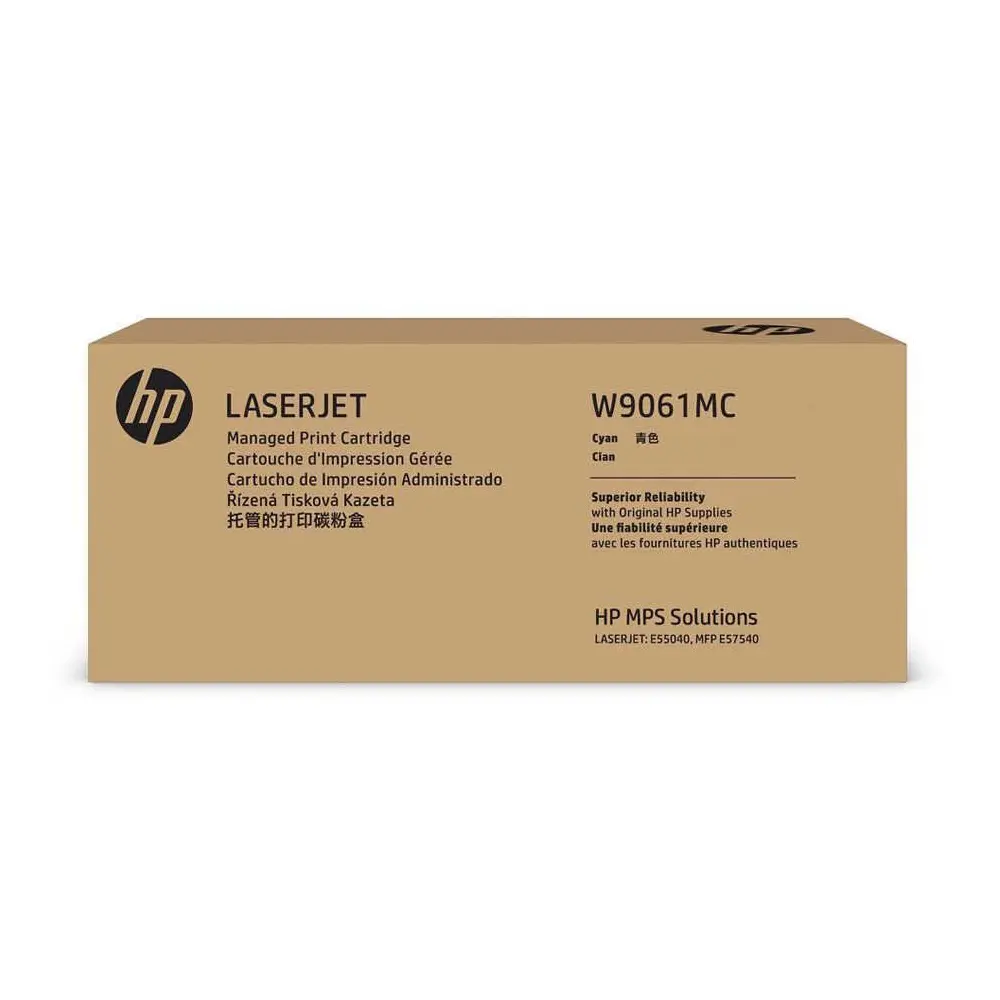 HP W9061MC Cyan Original Toner - E55040dw / MFP E57540dn 