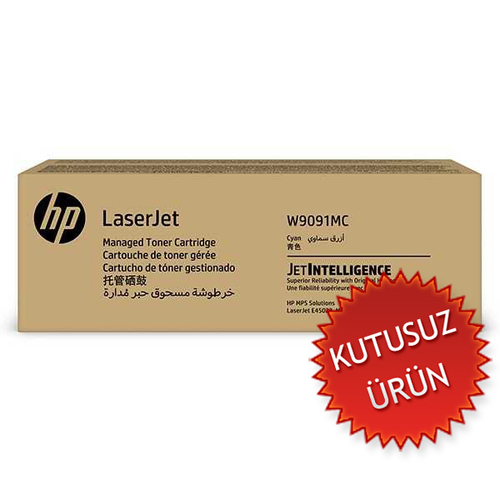 HP W9091MC Cyan Original Toner Cartridge - E45028dn / E47528 (Without Box) - 1